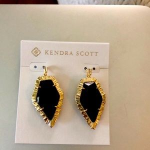 Kendra Scott earrings. Black and gold. Brand new!